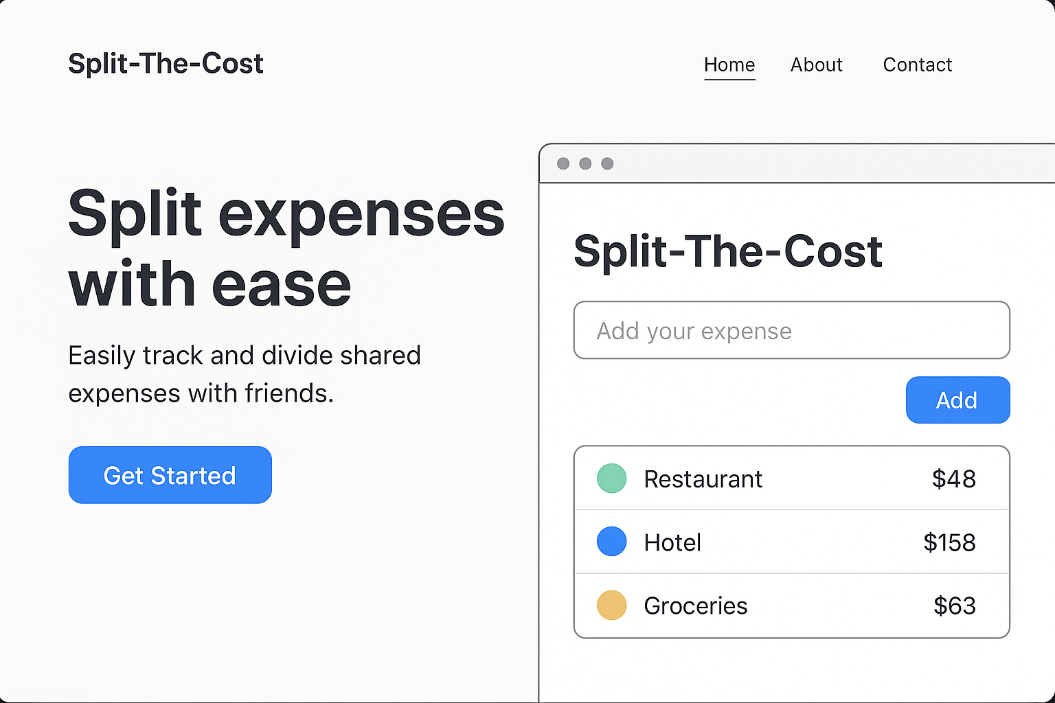 Split The Cost - Expense Tracking and Splitting Application